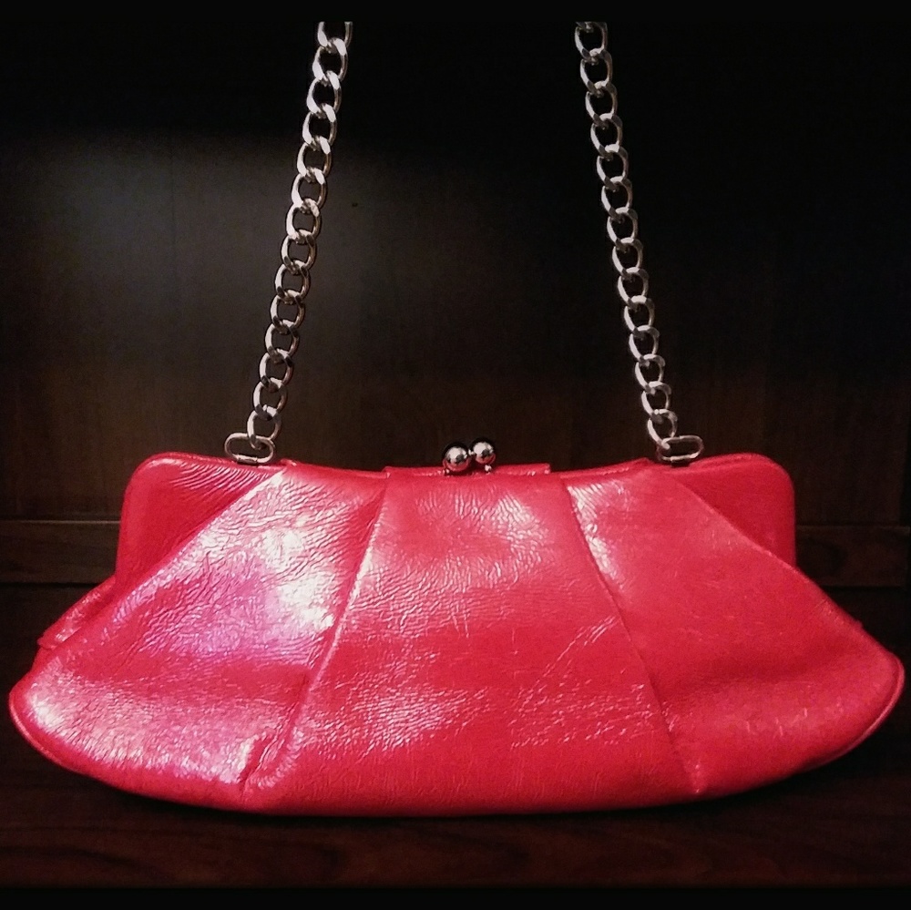 HOBO International Lipstick Red Clutch Shoulder Ba